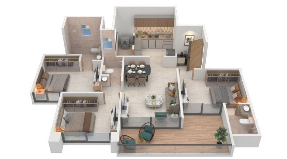 Sky-Meridien-FLoor-plan-3-BHK